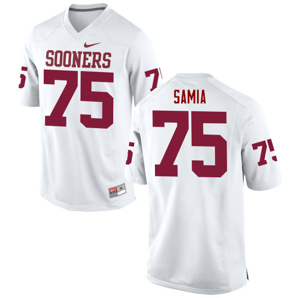 Men Oklahoma Sooners #75 Dru Samia College Football Jerseys Game-White - Click Image to Close